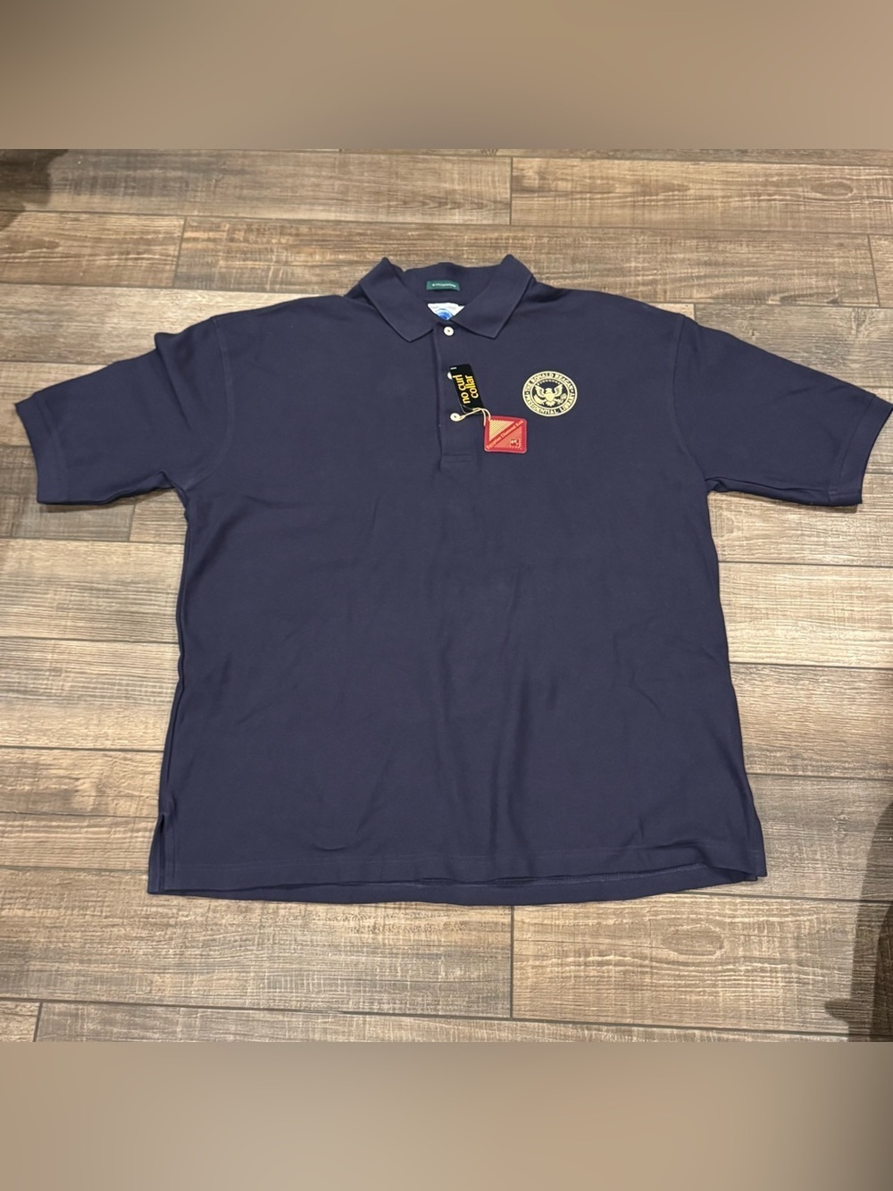RONALD REAGAN PRESIDENTIAL LIBRARY 100% COTTON POLO SHIRT XL Navy blue New RARE